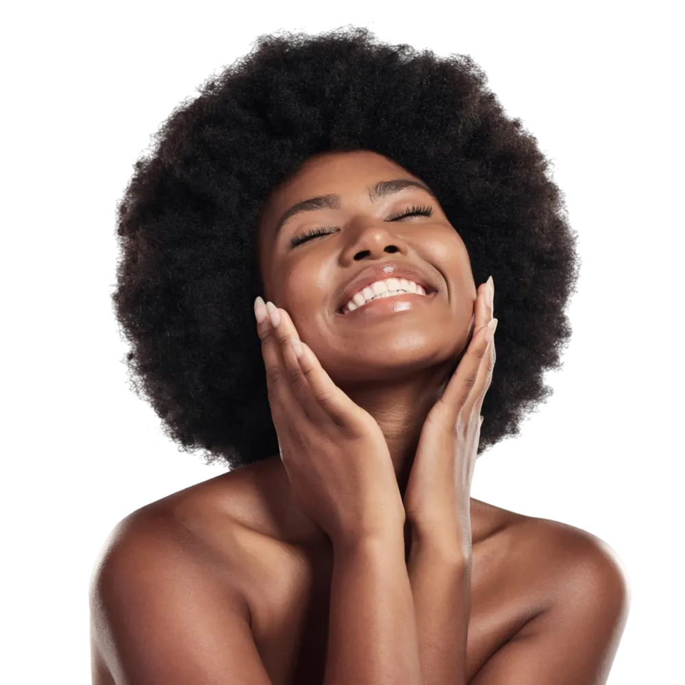 Two-tone lips with darker borders before laser lip pigmentation removal.