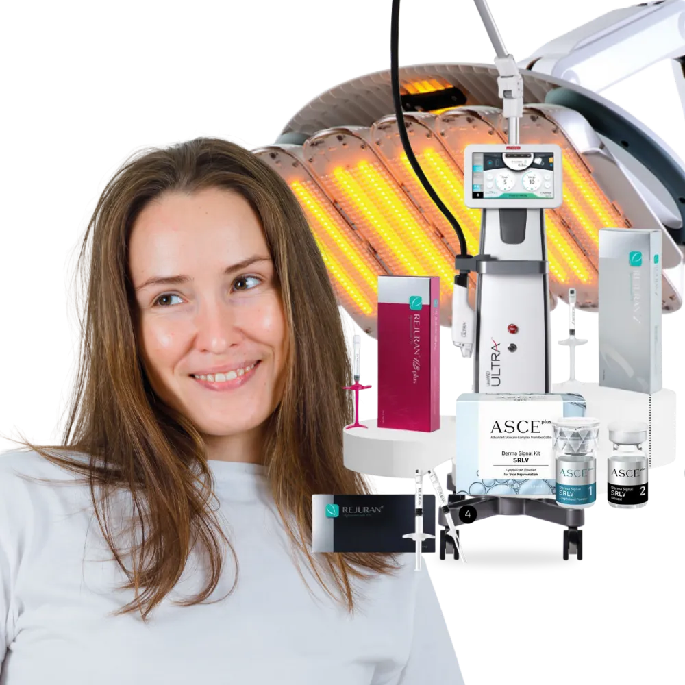 Regenerative skin rejuvenation treatment combining Rejuran polynucleotides and ASCE+ exosomes delivered with LaseMD Ultra laser for natural skin repair without fillers or Botox