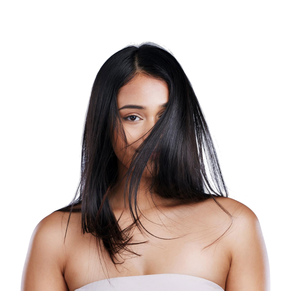 ASCE+ Exosomes for Hair Loss woman with full healthy hair